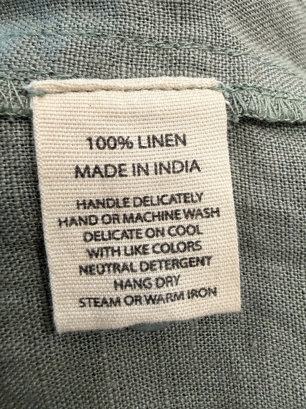 MAMENE Florence Shirt Dress in Limestone Sage Green 100% Linen Size 0 VGUC - Picture 8 of 8